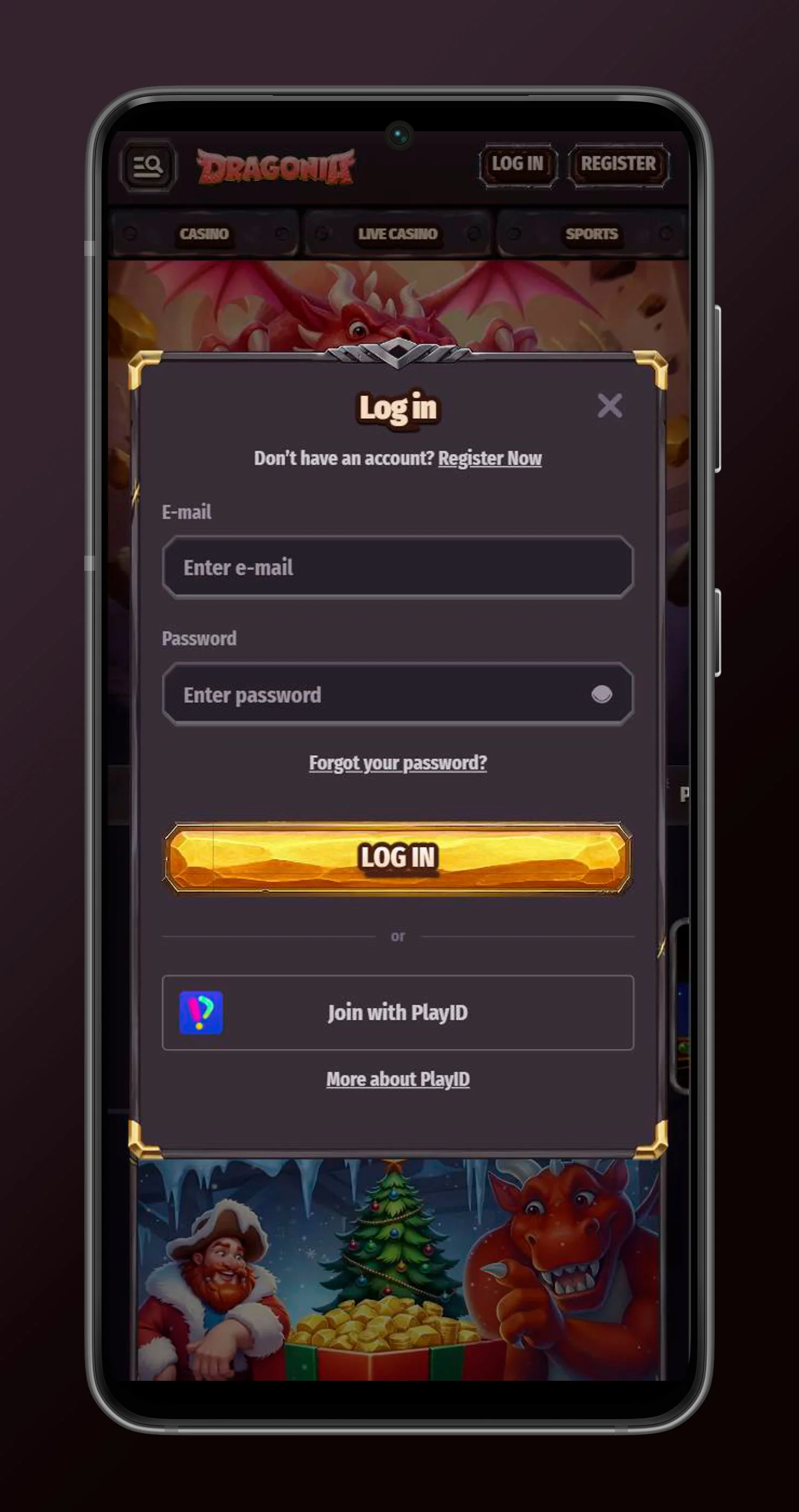 Login dragonia casino