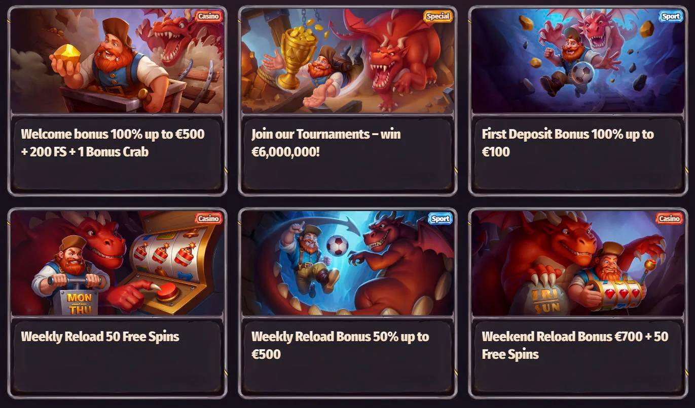 bonuses at dragonia casino