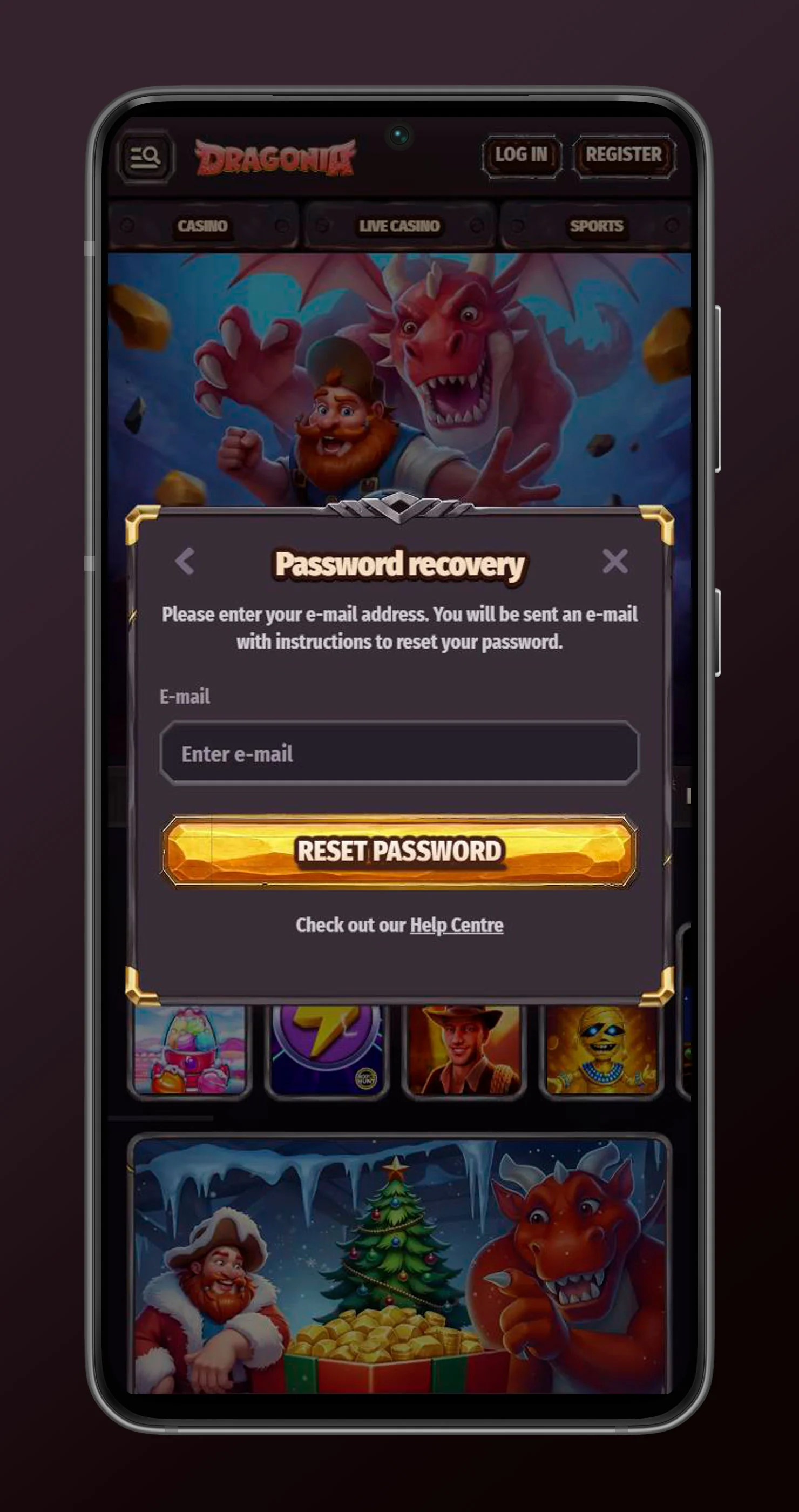 Forgot pass dragonia casino